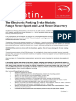 Bulletin: The Electronic Parking Brake Module: Range Rover Sport and Land Rover Discovery