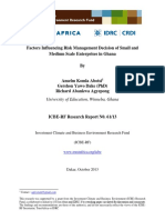 Factors Influencing Risk Management Decision