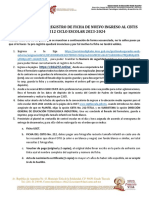 Instructivo para Registro de Ficha de Nuevo Ingreso Al Cbtis No 212 CICLO ESCOLAR 2023-2024