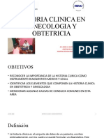 Historia Clinica en Ginecologia Y Obtetricia