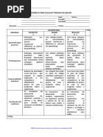 Rubrica de Equipos