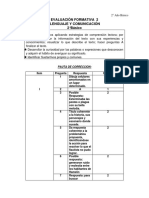 Pauta de Correccion Evaluación Sumativa 2 Lenguaje - Abril 2° Año