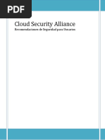 Cloud Security Alliance. Recomendaciones de Seguridad para U