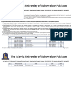 2nd Merit List 5th Semester BS Computer Science Group A Department of Computer Science BAHAWALPUR 5th Semester Spring 2023 Spring 2023