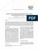 1997 - Analytical and Experimental Determination of Dynamic Impact