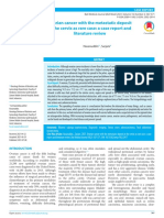 Ovarian Cancer With The Metastatic Deposit in The Cervix As Rare Case: A Case Report and Literature Review