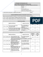 Water Tank Inspection Checklist