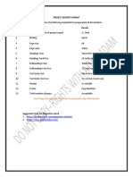 Project Report Format: Front Page & Certificate Should Be in Color Print Only With Borders