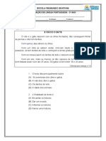 Avaliação 3º Ano - Diagnostico Março Portugues Imprimir