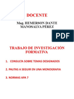 Docente: Mag. Hemerson Dante Manosalva Pérez