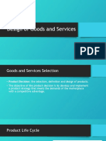 Design of Goods and Services