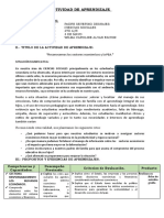 Actividad de Aprendizaje: "Reconocemos Los Sectores Económicos y La PEA."