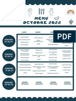 Menu OCTOBRE 2022: Semaine 03 AU 07