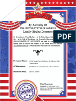 By Authority of Legally Binding Document: The United States of America