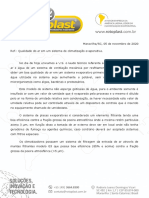 Laudo Qualidade Da Água e Ar para Climatizador Evaporativo