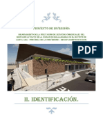 II. Identificación.: Proyecto de Inversión