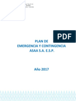 Plan de Emergencia y Contingencia - Vigencia 2017 Gladysss