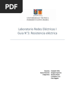 Laboratorio Redes Eléctricas I Guia N°3: Resistencia Eléctrica