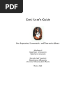 Gretl Guide en Anglais