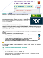 El Dengue: Ficha de Trabajo 01 Matemática