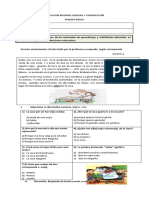 Evaluacion Informal Lenguaje Y Comunicación Primero Básico Nombre: Fecha