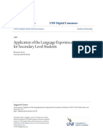 Application of The Language Experience Approach For Secondary Lev