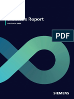 Siemens Report: For Fiscal 2022