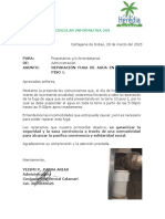 Circular Informativa 209 - Reparación Fuga de Agua en La Torre 10 Piso 1.