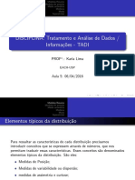 DISCIPLINA: Tratamento e An Alise de Dados / Informa C Oes - TADI