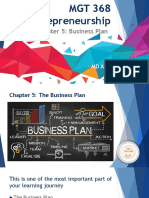 MGT 368 Lecture 5 - The Business Plan