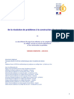 De La Résolution de Problèmes À La Construction D'automatismes