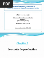 Chapitre II Les Coûts de Production