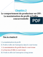 Chapitre 3: Le Comportement Du Producteur en CPP: La Maximisation Du Profit Et L'offre Concurrentielle