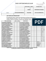 Anamnese Ortobiomolecular: Ler Antes de Preencher