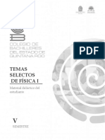 Temas Selectos de Física I: Material Didáctico Del Estudiante