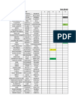 Salidas Del Mes de Abril: Dias 1 2 3 4 5