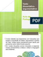 Texto Dissertativo-Argumentativo: Aula de Português