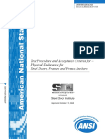 Test Procedure and Acceptance Criteria For - Physical Endurance For Steel Doors, Frames and Frame Anchors