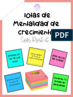 Notas de Mentalidad de Crecimiento Con Post-It