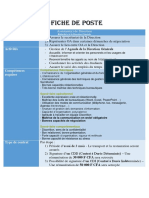 Fiche de Poste: Assistant (E) de Direction