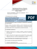 Guía de Actividades y Rúbrica de Evaluación - Fase 4 - Presentación de Resultados