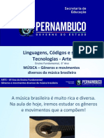 MÚSICA - Gêneros e Movimentos Diversos Da Música Brasileira