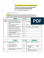 1 Semana Ficha Personal Del Estudiante - Recojo de Información - Religión