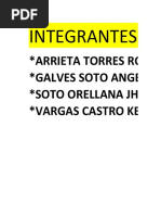 Arrieta, Galves, Soto, Vargas