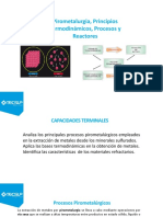 Pirometalurgia, Principios Termodinámicos, Procesos y Reactores