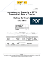 Supplementary Appendix To ARTC Track & Civil Code of Practice Railway Earthworks ETC-08-02