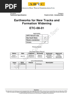 Earthworks For New Tracks and Formation Widening ETC-08-01: Technical Specification Track & Civil - Construction