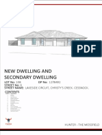 New Dwelling and Secondary Dwelling: Street No: Lot No: DP No: Lakeside Circuit, Christy'S Creek. Cessnock. 108 1278492 6