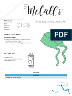 McCalls M8171 NonSurgicalScrubCap DigitalPattern Instructions