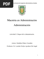 Etapas de La Administración